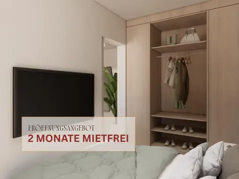 Möblierte Studio Plus Wohnungen mit Gemeinschaftsflächen: Padelplatz, Fitness, Dachterrasse & mehr