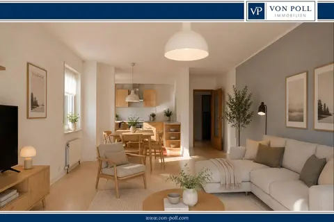 RESERVIERT - Charmante Eigentumswohnung mit Kamin und Balkon in naturnaher Wohnlage